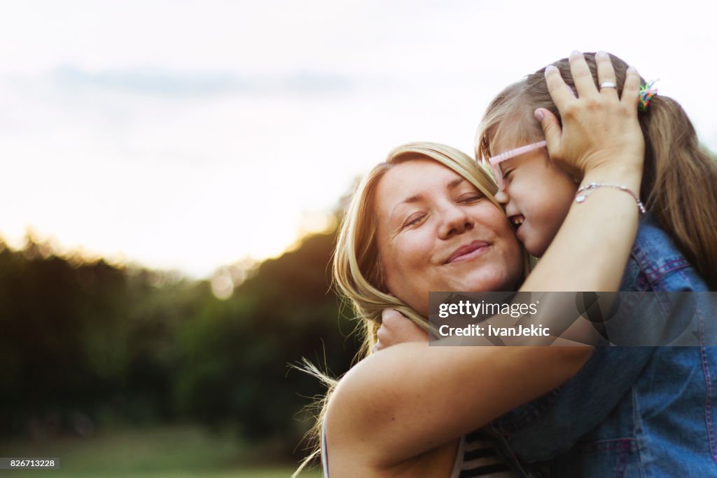 Mãe e filha incondicional amor