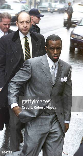 Sean "Puffy" Combs arrives at Manhattan Supreme court March 2, 2001 in New York City. Combs and bodyguard Anthony ``Wolf'''' Jones are charged with...
