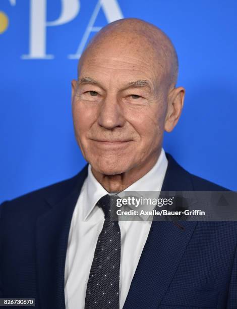 Actor Sir Patrick Stewart arrives at the Hollywood Foreign Press Association's Grants Banquet at the Beverly Wilshire Four Seasons Hotel on August 2,...