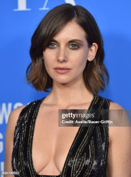 Actress Alison Brie arrives at the Hollywood Foreign Press Association's Grants Banquet at the Beverly Wilshire Four Seasons Hotel on August 2, 2017...