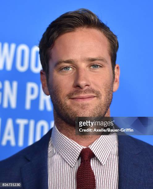 Actor Armie Hammer arrives at the Hollywood Foreign Press Association's Grants Banquet at the Beverly Wilshire Four Seasons Hotel on August 2, 2017...