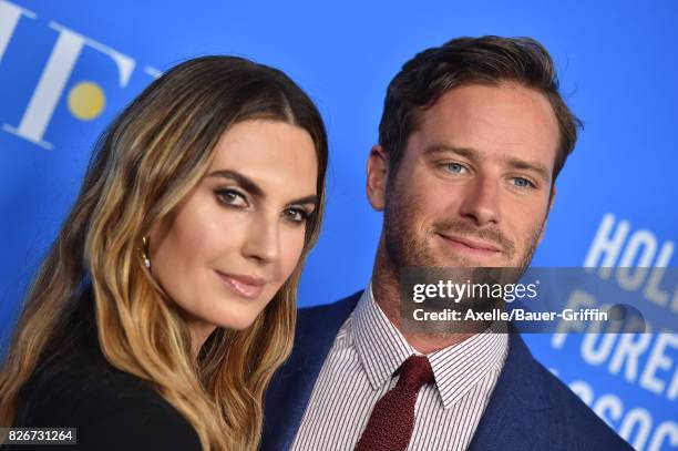 Actors Elizabeth Chambers and Armie Hammer arrive at the Hollywood Foreign Press Association's Grants Banquet at the Beverly Wilshire Four Seasons...