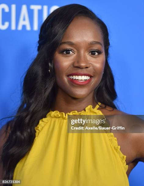 Actress Aja Naomi King arrives at the Hollywood Foreign Press Association's Grants Banquet at the Beverly Wilshire Four Seasons Hotel on August 2,...