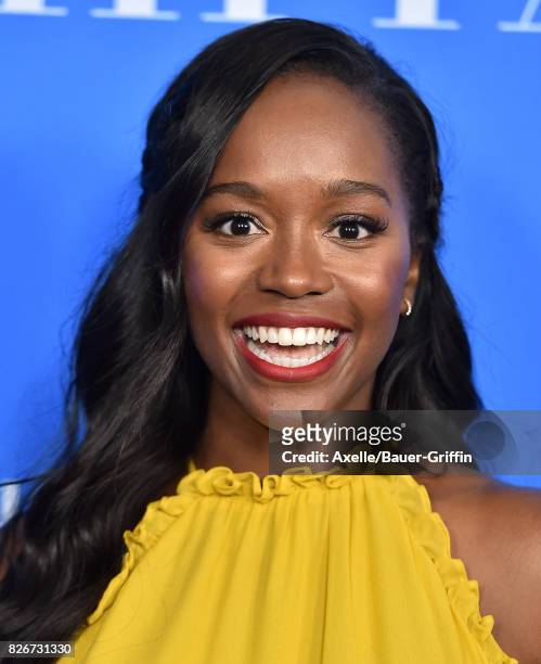 Actress Aja Naomi King arrives at the Hollywood Foreign Press Association's Grants Banquet at the Beverly Wilshire Four Seasons Hotel on August 2,...