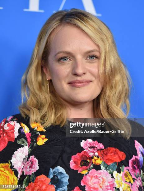 Actress Elisabeth Moss arrives at the Hollywood Foreign Press Association's Grants Banquet at the Beverly Wilshire Four Seasons Hotel on August 2,...