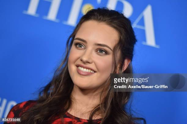 Actress Katherine Langford arrives at the Hollywood Foreign Press Association's Grants Banquet at the Beverly Wilshire Four Seasons Hotel on August...