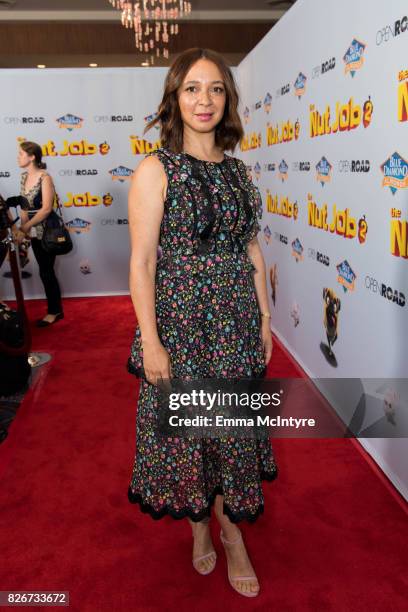 Actress Maya Rudolph attends the premiere of Open Road Films' 'The Nut Job 2: Nutty by Nature' at Regal Cinemas L.A. Live on August 5, 2017 in Los...