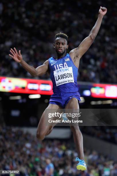 Jarrion Lawson of the United States in action in the Men's Long Jump final during day two of the 16th IAAF World Athletics Championships London 2017...