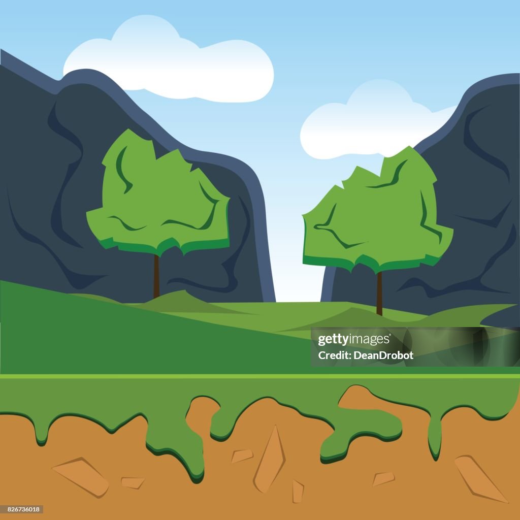 Paisaje De Dibujos Animados Coloridos Con Prado Verde Y Montañas Ilustración De Vector Ilustración de stock - Getty Images Paisaje De Dibujos Animados Coloridos Con Prado Verde Y Montañas Ilustración De Vector Ilustración de stock - Getty Images