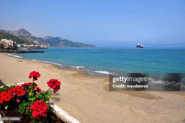 giardini naxos italy - naxos sicily stock pictures, royalty-free photos & images