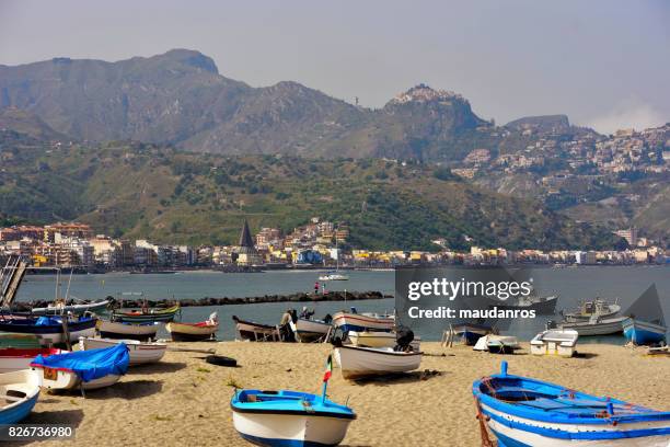 giardini naxos italy - naxos sicily stock pictures, royalty-free photos & images