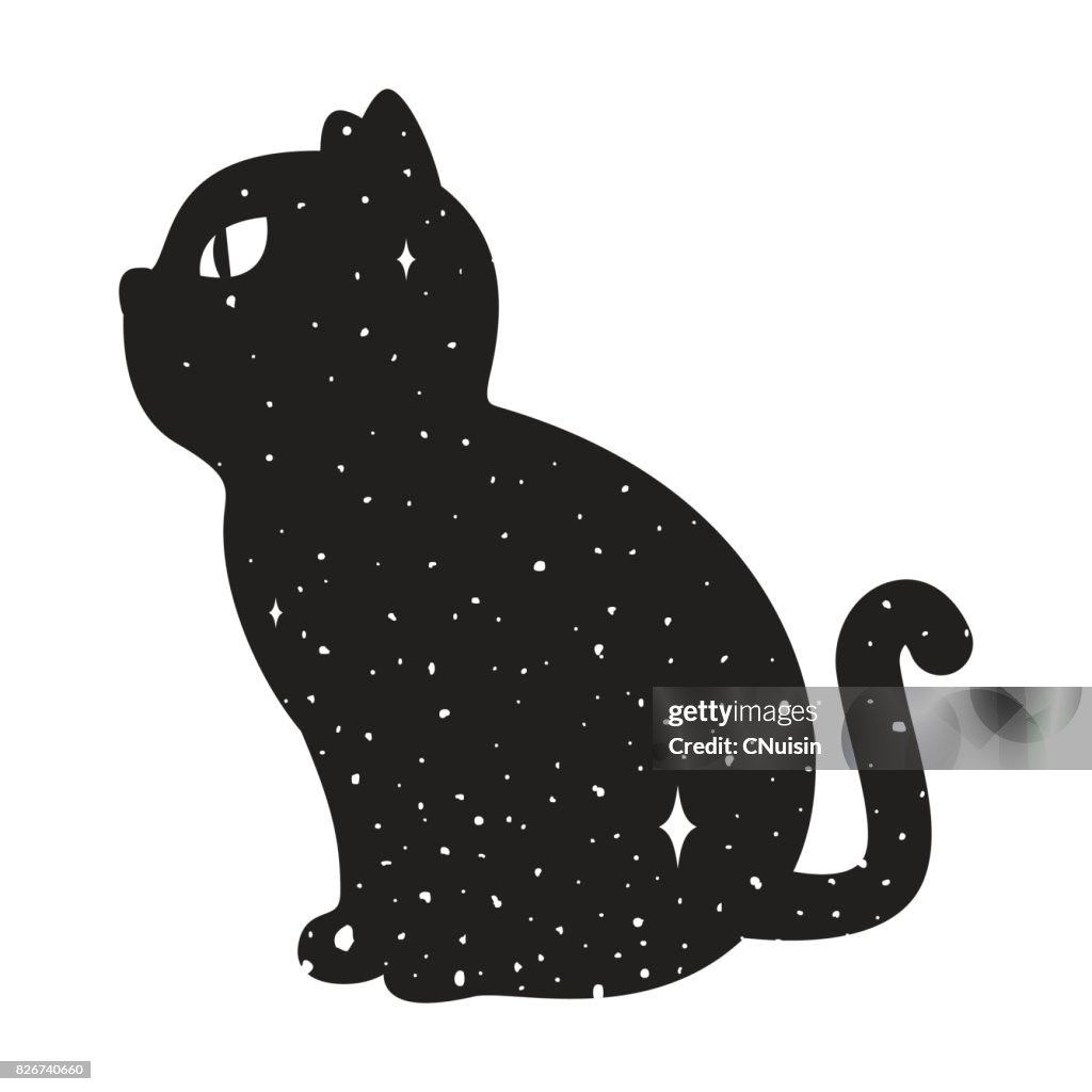 Sitting Black Cat Icon High-Res Vector Graphic - Getty Images