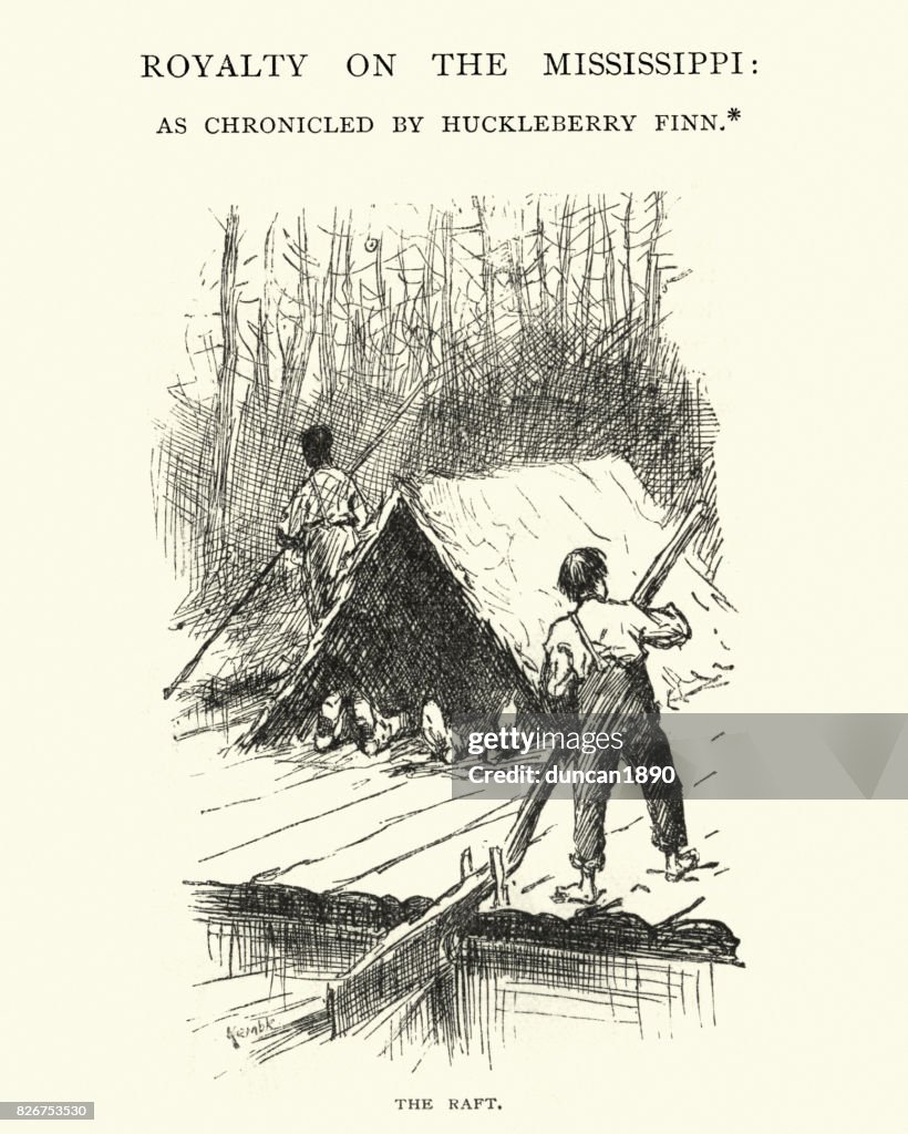 Adventures of Huckleberry Finn, Royalty on the Mississippi, The Raft