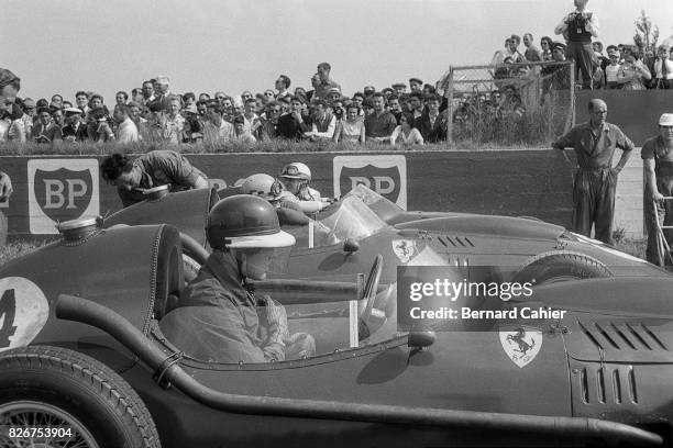 Mike Hawthorn, Luigi Musso, Harry Schell, Grand Prix of France, Reims, 06 July 1958.