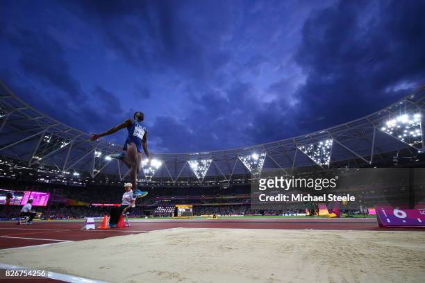Jarrion Lawson of the United States in action in the Men's Long Jump final during day two of the 16th IAAF World Athletics Championships London 2017...
