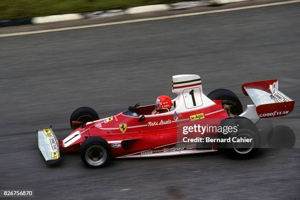 Niki Lauda, Ferrari 312T, Grand Prix of Brazil, Interlagos, 25 January 1976.