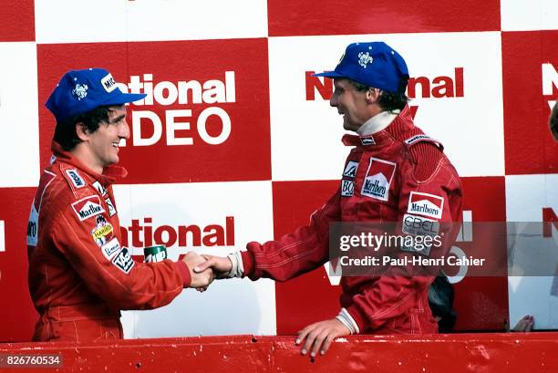 Alain Prost, Niki Lauda, Grand Prix of South Africa, Kyalami, 07 April 1984.