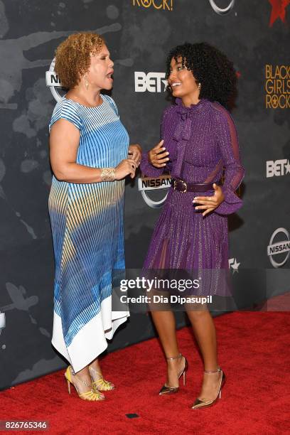 President and Chief Operating Officer of BET Holdings, Inc Debra L. Lee and Yara Shahidi attend Black Girls Rock! 2017 at NJPAC on August 5, 2017 in...