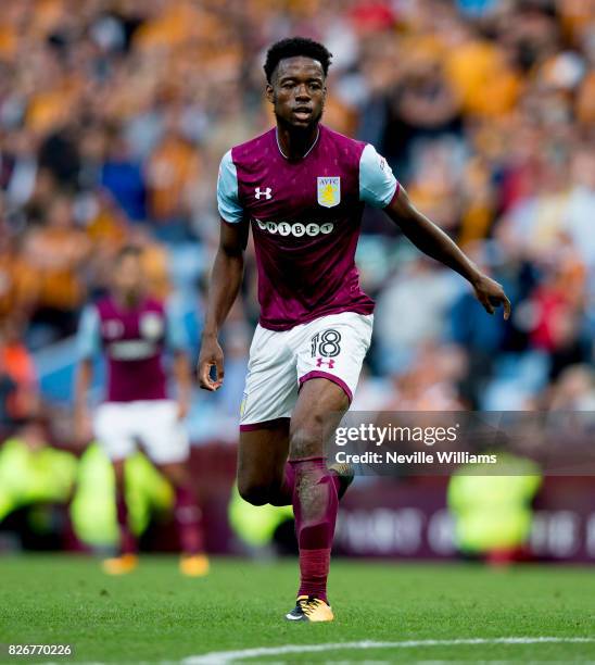 Josh Onomah of Aston Villa during the Sky Bet Championship match between Aston Villa and Hull City at Villa Park on August 05, 2017 in Birmingham,...