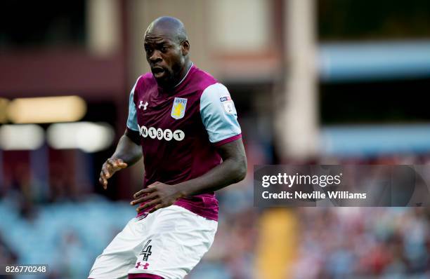 Chris Samba of Aston Villa during the Sky Bet Championship match between Aston Villa and Hull City at Villa Park on August 05, 2017 in Birmingham,...