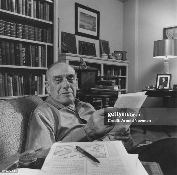 American city planner Robert Moses poses for portrait in his office, New York, New York, April 8, 1964.