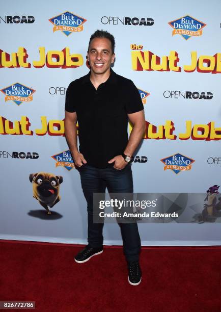 Comedian Sebastian Maniscalco arrives at the premiere of Open Road Films' "The Nut Job 2: Nutty By Nature" at the Regal Cinemas L.A. Live on August...