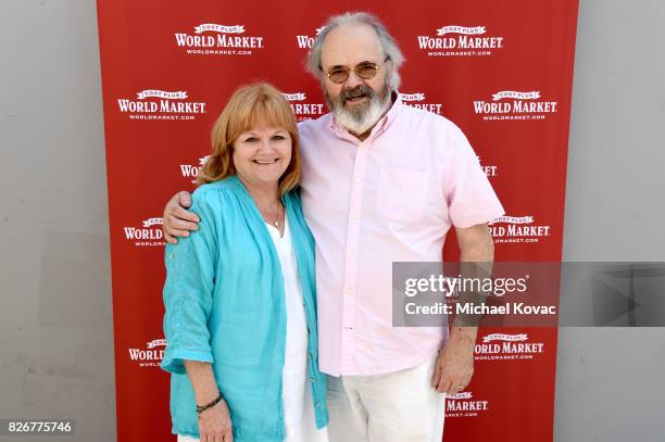 Actress Lesley Nicol and David Keith Heald attend the launch of World Market's Fall Small Space Collection on August 5, 2017 in Los Angeles,...