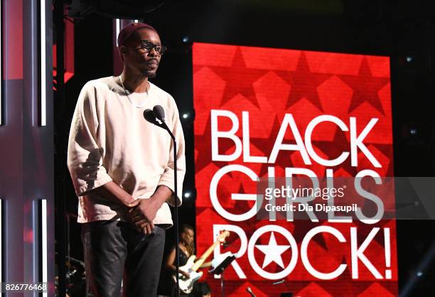 Wood Harris speaks onstage during Black Girls Rock! 2017 at NJPAC on August 5, 2017 in Newark, New Jersey.