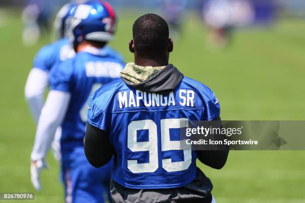 New York Giants defensive end Stansly Maponga during New York Giants Training Camp on August 4 at Quest Diagnostics Training Center in East...