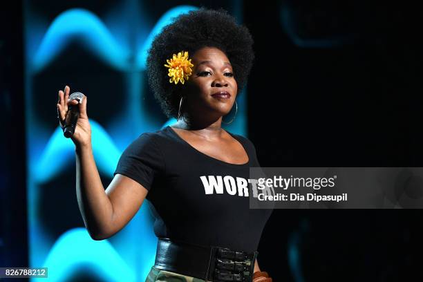 India.Arie performs onstage during Black Girls Rock! 2017 at NJPAC on August 5, 2017 in Newark, New Jersey.