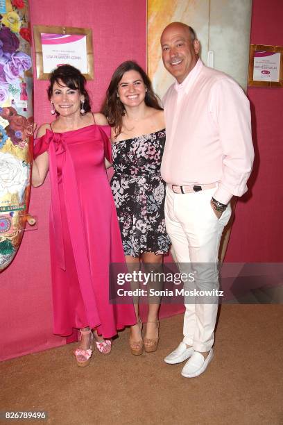 Lisa Pevaroff-Cohn, Chloe Cohn, and Gary Cohn attend the Hamptons Paddle & Party for Pink on August 5, 2017 at Fairview on Mecox Bay, Bridgehampton,...