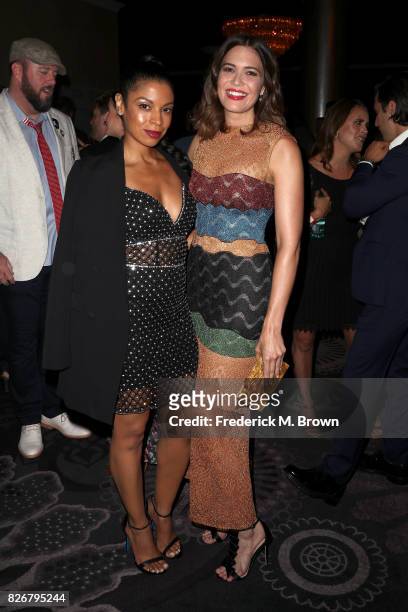 Actors Susan Kelechi Watson and Mandy Moore at the 33rd Annual Television Critics Association Awards during the 2017 Summer TCA Tour at The Beverly...