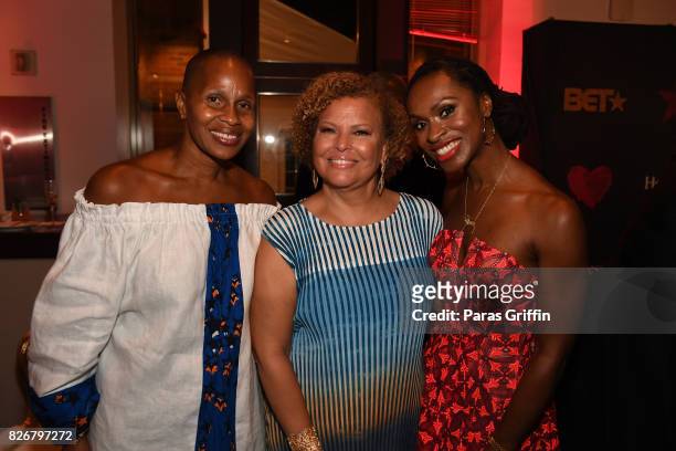 President and Chief Operating Officer of BET Holdings, Inc Debra L. Lee attends Black Girls Rock! 2017 backstage at NJPAC on August 5, 2017 in...