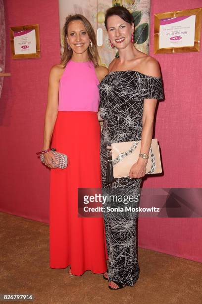 Kinga Lampert and Jennifer Bruno attend the Hamptons Paddle and Party for Pink to benefit the Breast Cancer Research Foundation on August 5, 2017 at...