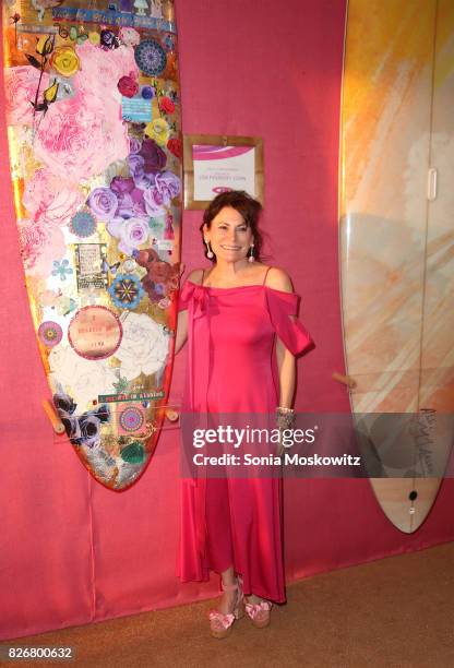 Lisa Pevaroff- Cohn attends the Hamptons Paddle and Party for Pink to benefit the Breast Cancer Research Foundation on August 5, 2017 at Fairview on...