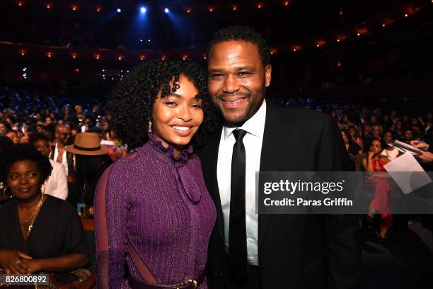 Yara Shahidi and Anthony Anderson attend Black Girls Rock! 2017 at NJPAC on August 5, 2017 in Newark, New Jersey.