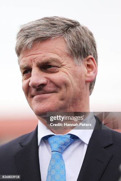 Prime Minister & Leader of the National Party Bill English announces National's new transport infrastructure plan at Railway Street West, Papakura on...