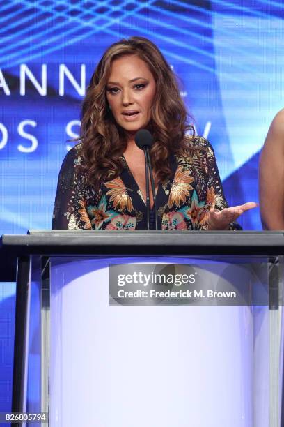 Actor/producer Leah Remini accepts the award for 'Outstanding Achievement in Reality Programming' for 'Leah Remini: Scientology and the Aftermath'...