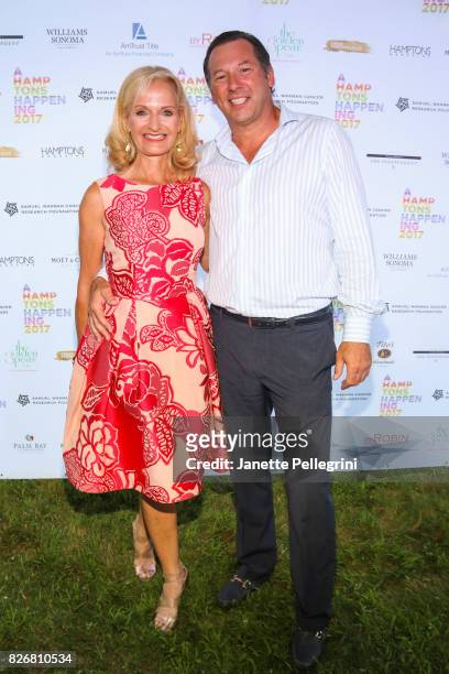 Ann Liguori and Scott Vallary attend Samuel Waxman Cancer Research Foundation 13th Annual Hamptons Happening at a Private Residence on August 5, 2017...