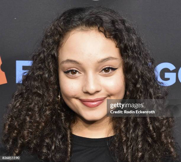 Actress Kayla Maisonet attends "The Lion King" sing-along screening at The Greek Theatre on August 5, 2017 in Los Angeles, California.