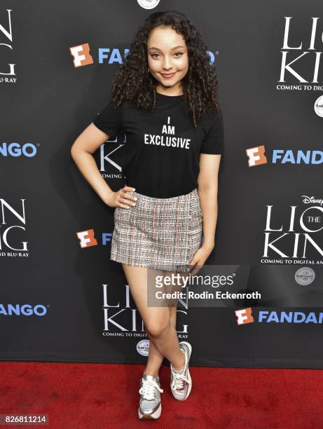 Actress Kayla Maisonet attends "The Lion King" sing-along screening at The Greek Theatre on August 5, 2017 in Los Angeles, California.
