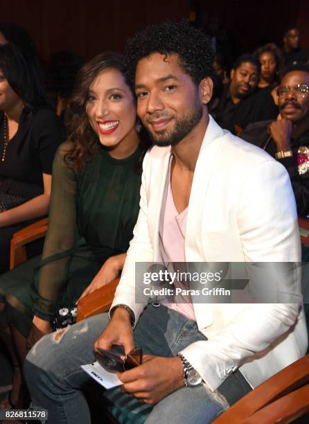 Robin Thede and Jussie Smollett attend Black Girls Rock! 2017 - Pre Reception at NJPAC on August 5, 2017 in Newark, New Jersey.