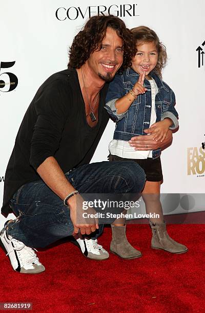 Musician Chris Cornell and daughter attend the Conde Nast Media Group's Fifth Annual Fashion Rocks at Radio City Music Hall on September 5, 2008 in...