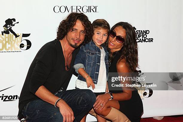 Musician Chris Cornell and family attend the Conde Nast Media Group's Fifth Annual Fashion Rocks at Radio City Music Hall on September 5, 2008 in New...