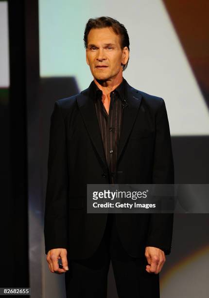 Actor Patrick Swayze attends Stand Up To Cancer at the Kodak Theatre on September 5, 2008 in Hollywood, California.