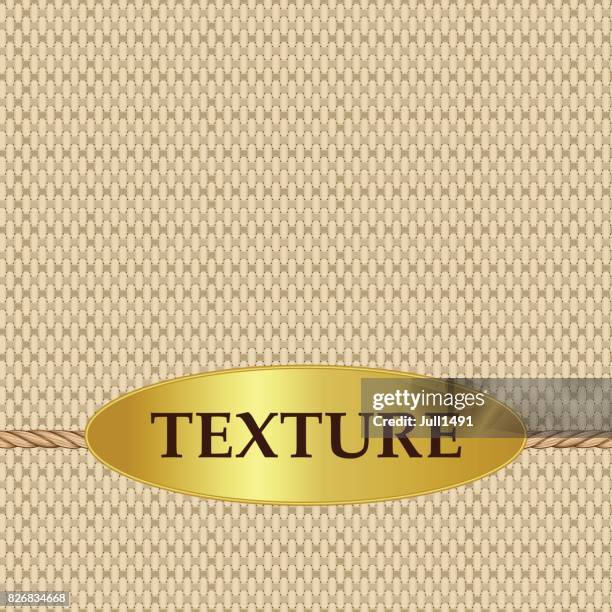 Allen Label Texture The Texture Of The Burlap With A Gold Label On A String High-Res Vector ...
