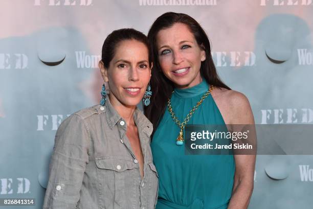 Wendy Diamond and guest attend Women's Health and FEED's 6th Annual Party Under the Stars at Bridgehampton Tennis and Surf Club on August 5, 2017 in...