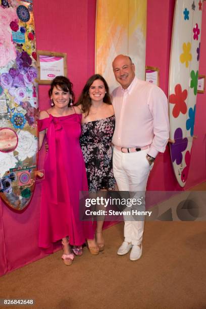 Lisa Pevaroff Cohn, Chloe Cohn and Gary Cohnattend the Sixth Annual Hamptons Paddle & Party For Pink To Benefit Breast Cancer Research Foundation on...