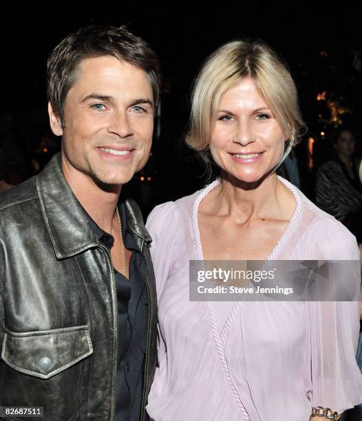 Rob Lowe and Anja Kaehny attend the First Lady's Reception at Chateau Julien on September 5, 2008 in Monterey, California.