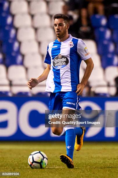 Edu Exposito of Deportivo de La Coruna in action during the Pre Season Friendly match between Deportivo de La Coruna and West Bromwich Albion at...